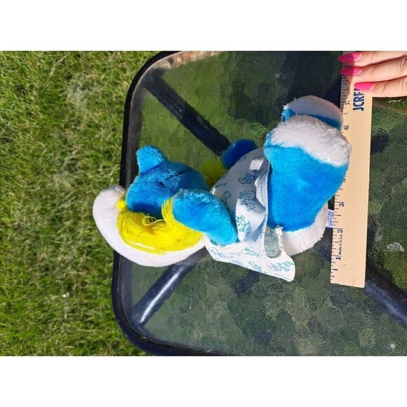 Vintage Smurfette Plush Toy By Wallace Berrie 1981Collectible - Picture 9 of 10